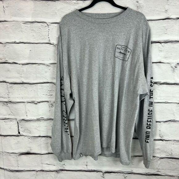 Salty Crew Men's Graphic Long Sleeve T-Shirt Gray Maritime Adventure 3X - Picture 3 of 9
